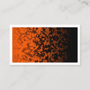 Cartão De Visita Lama Líquida Abstrata de Halloween Preta e Laranja