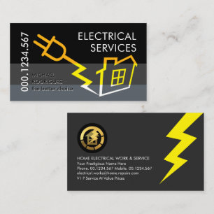 Cartão De Visita Lâmpada da tomada de energia