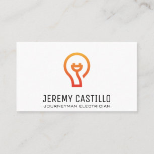 Cartão De Visita Lâmpada Elétrica Logotipo eletrônico