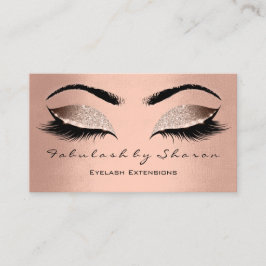 Cartão De Visita Lâmpada Ocular Acesa Lâmpada Brilhante Rosa Dourad