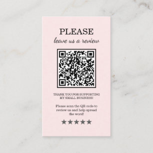 Cartão De Visita Lâmpada Rosa Elegante Deixe Uma Revisão
