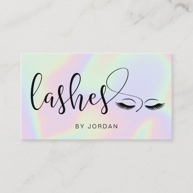 Cartão De Visita Lâmpadas holográficas Bonito e elegantes na moda (Frente)