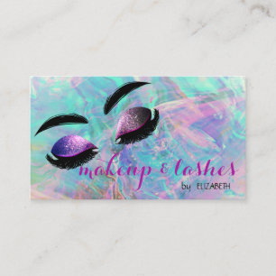 Cartão De Visita Lâmpadas Lípticas Iridescentes Elegantes, Maquiage
