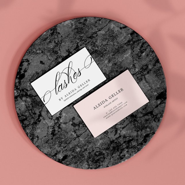 Cartão De Visita Lâmpadas suavemente negras e brancas (Criador carregado)