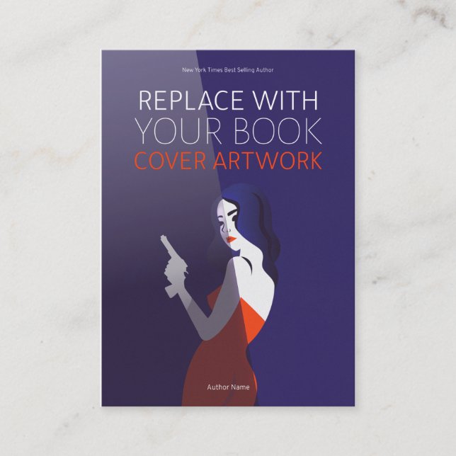 Cartão De Visita Lançamento de Livro | Trabalho de arte do Cobrir d (Frente)