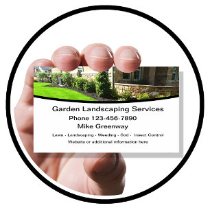 Cartão De Visita Landscaper moderno e manutenção do gramado