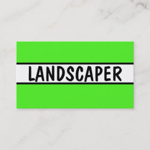 Cartão De Visita Landscaper Neon Green