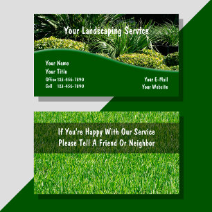 Cartão De Visita Landscaping Business Cards Fixed