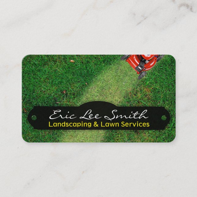 Cartão De Visita Landscaping / Lawn care / Gardener (Frente)