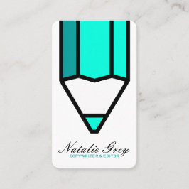 Cartão De Visita Lápis moderno do editor criativo do Copywriter do