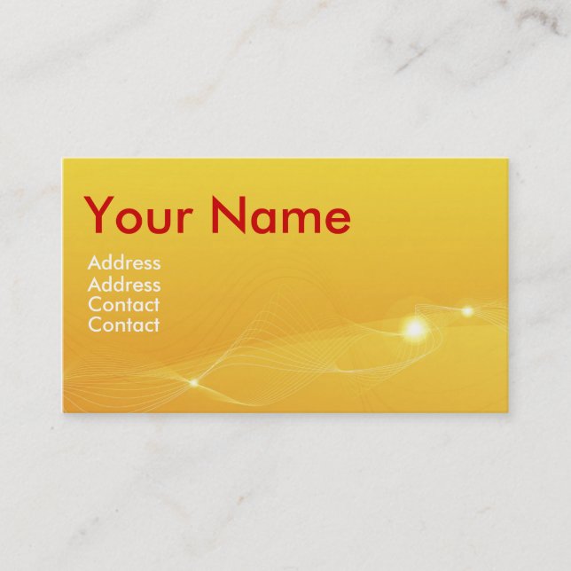 Cartão De Visita Laranja (Frente)