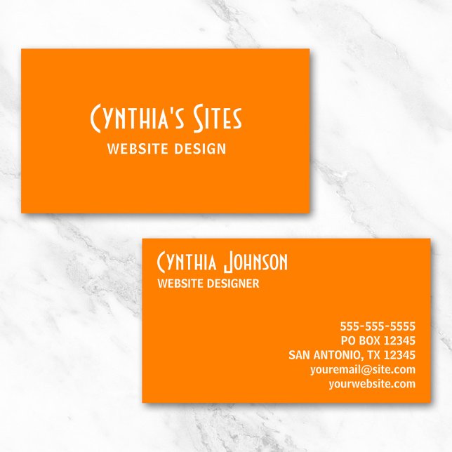 Cartão De Visita Laranja (Orange Business Card)