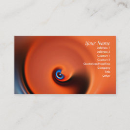 cartão de visita laranja