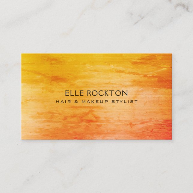 Cartão de visita Laranja 1974 minimalista (Frente)