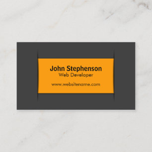 Cartão De Visita Laranja cinzenta moderna