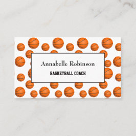 Cartão De Visita Laranja desportiva de basquete