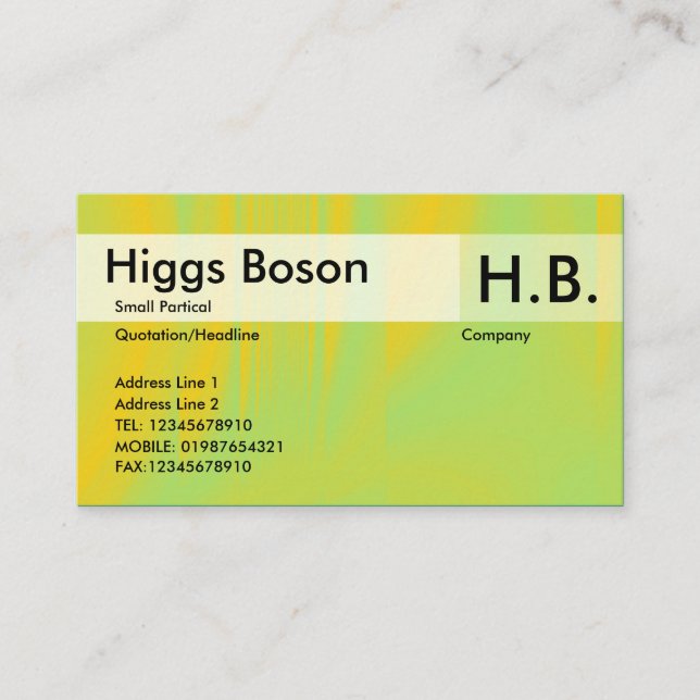 Cartão De Visita Laranja e Verde (Frente)