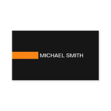 Laranja Moderno Elegante Preto Simples