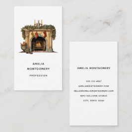 Cartão De Visita Lareira Vitoriana Cozy