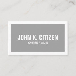 Cartão de visita largo da beira do cinza & o