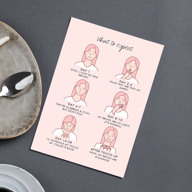 Cartão De Visita Lash/Brow Após Cuidados e Compromisso (Criador carregado)