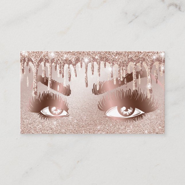 Cartão De Visita Lash de Garotas Douradas Lashes Beleza Menina (Frente)