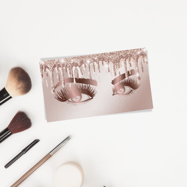 Cartão De Visita Lash de Garotas Douradas Lashes Beleza Menina (Criador carregado)