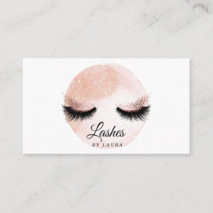 Cartão De Visita Lash Extension Makeup Artista Blush Rosa