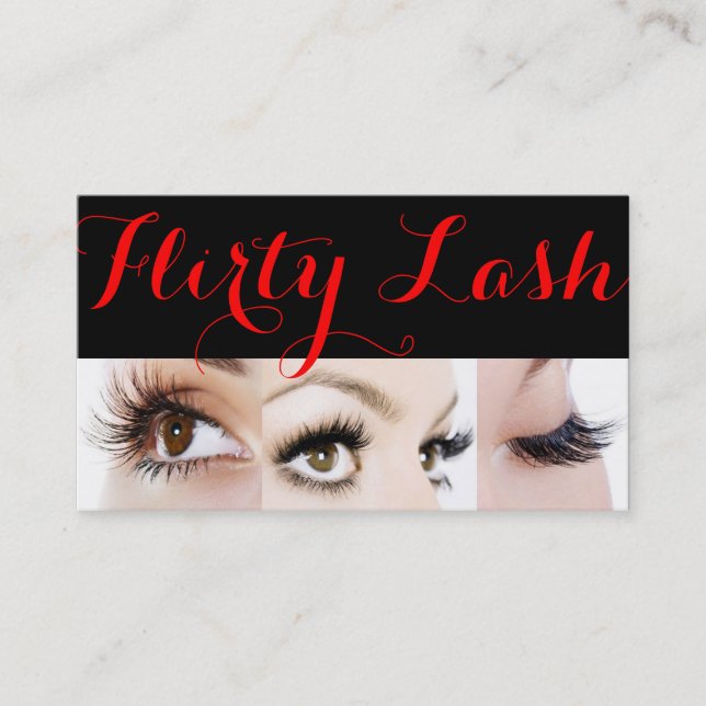 Cartão De Visita Lash Extensions Lashes Beauty Cosmetology Salon (Frente)