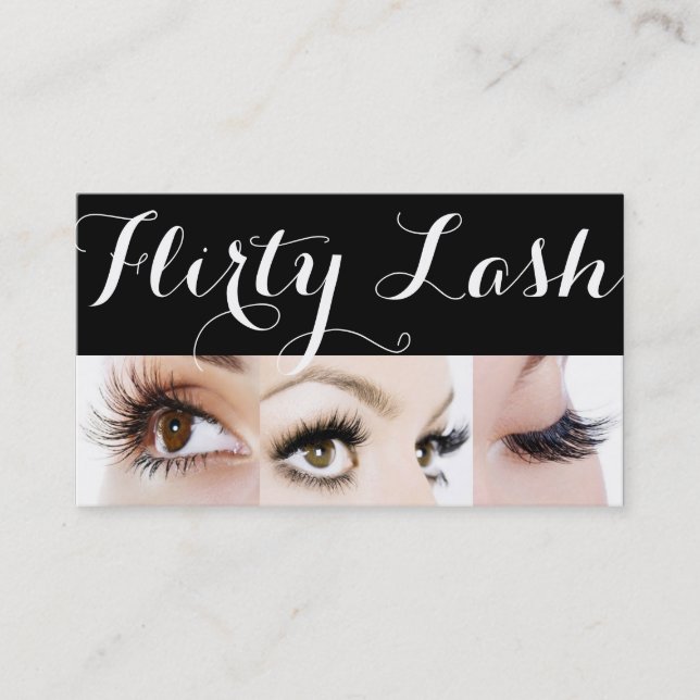 Cartão De Visita Lash Extensions Lashes Beauty Cosmetology Salon (Frente)