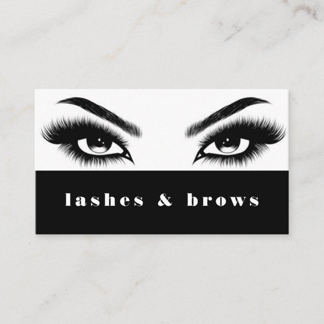 Cartão De Visita Lash Extensões Brows & Lashes Salão (Frente)