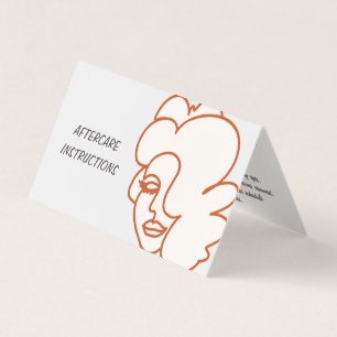 Cartão De Visita Lash Eyelash Extensões Após Instruções do Care