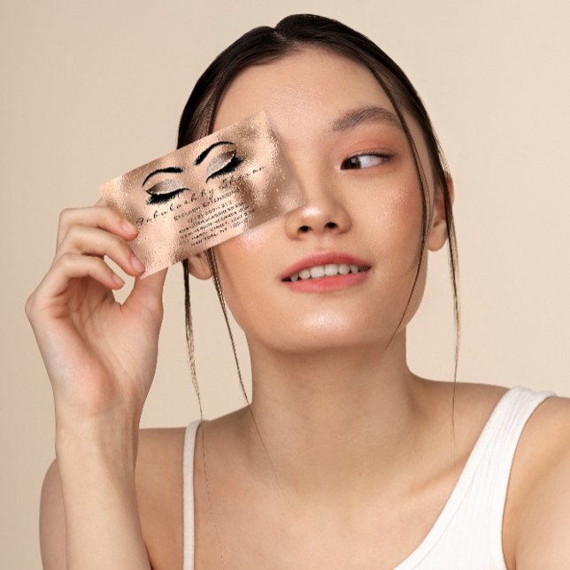 Cartão De Visita Lash-Lash-Lash-Lash-Maquiagem Lixo Abrir Olho Fech (Criador carregado)