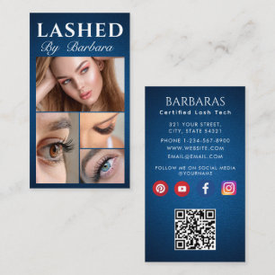 Cartão De Visita Lash stylist moderna tipografia, script de luxo
