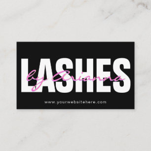 Cartão De Visita Lash Tech Eyelash Extensões Lashes Boutique Neon 