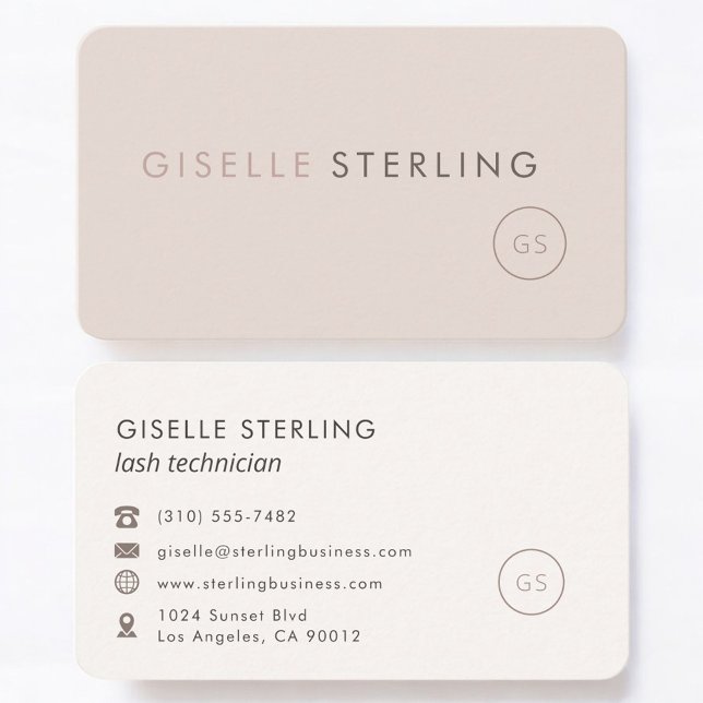 Cartão De Visita Lash Technician Feminine Professional (Criador carregado)