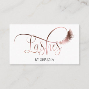 Cartão De Visita Lashes Beauty Makeup Girl Lash Extension Elegante