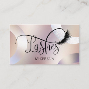 Cartão De Visita Lashes Beauty Makeup Girl Lash Holographic Foil