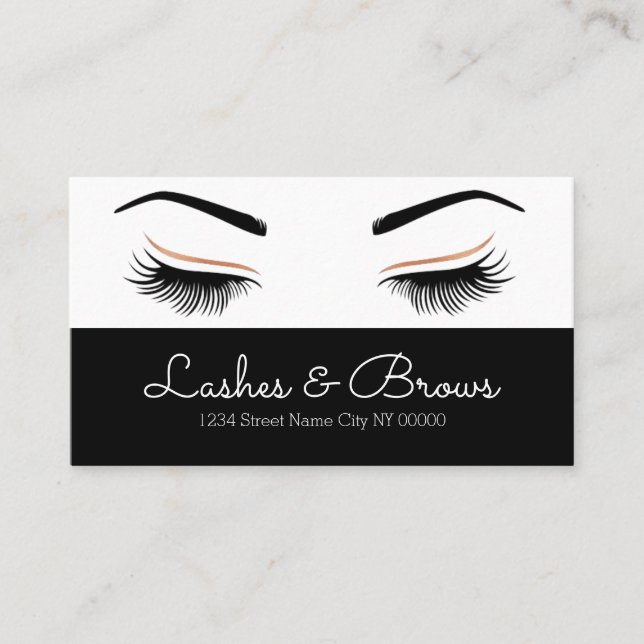 Cartão de Visita Lashes & Brows (Frente)