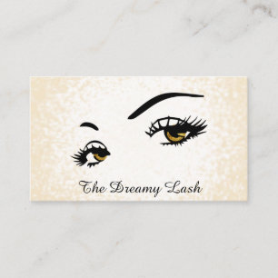 Cartão De Visita *~* Lashes Brows Extensões Glitter Douradas QR