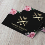 Cartão De Visita Lashes & Brows Makeup Artist Vintage Floral Salon<br><div class="desc">Lashes & Brows Makeup Artista Vintage Salon Floral Salon Esthetician Cartões de visitas.</div>