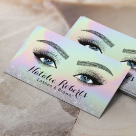Cartão De Visita Lashes Brows Microblading Beleza Holográfica
