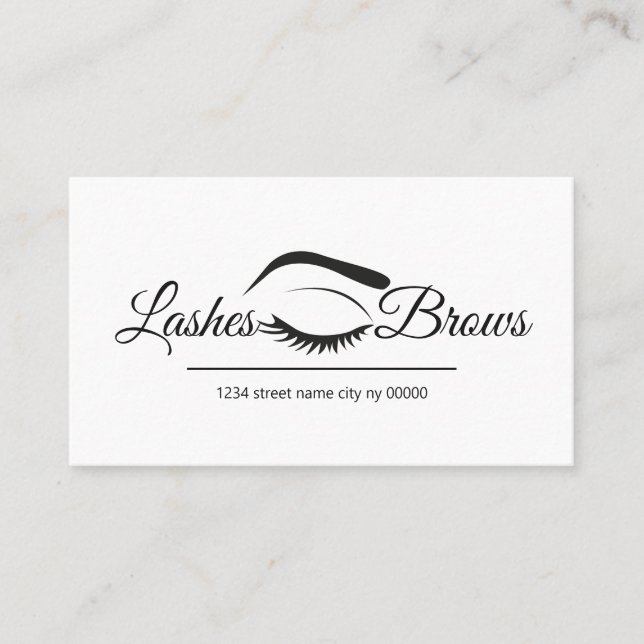 Cartão De Visita Lashes & Brows Salon (Frente)