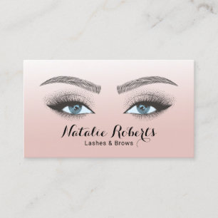 Cartão De Visita Lashes Irromperam Beleza Microblante Salão Blush