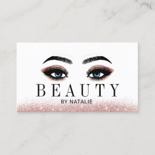 Cartão De Visita Lashes Maquiagem Artista Azul Bela Olhada Salão