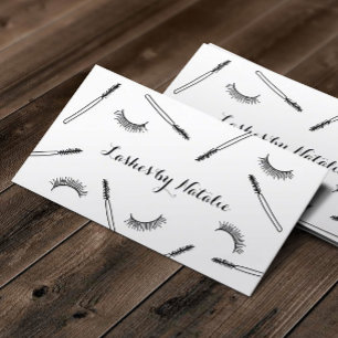 Cartão De Visita Lashes Maquiagem Artista Cute Eyelash Salon