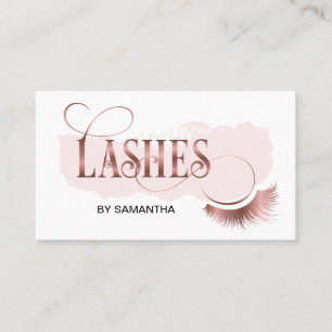 Cartão De Visita Lashes Moderno Rosa, Artista de maquiagem da tipog