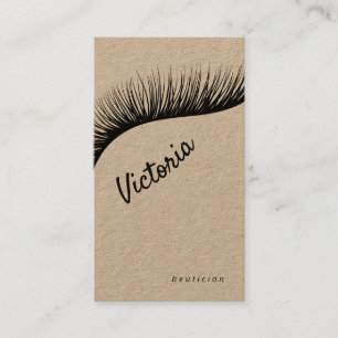 Cartão De Visita Lashes O artista de maquiagem de kraft russa cílio