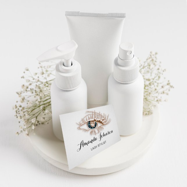 Cartão De Visita Lashes profissionais Brota Logotipo de ativação Ro (Criador carregado)