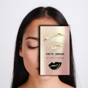 Cartão De Visita Lashes profissionais Brows Logotipo de ativação 